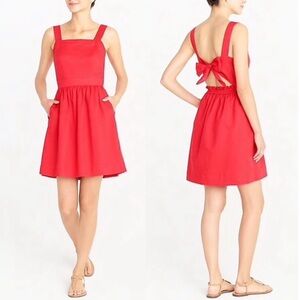 Red Linen Sleeveless Dress